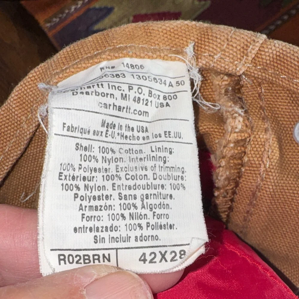 Carhartt Arctic quilt lined Bib Overalls size 42 x 28 VG condition - Picture 13 of 13